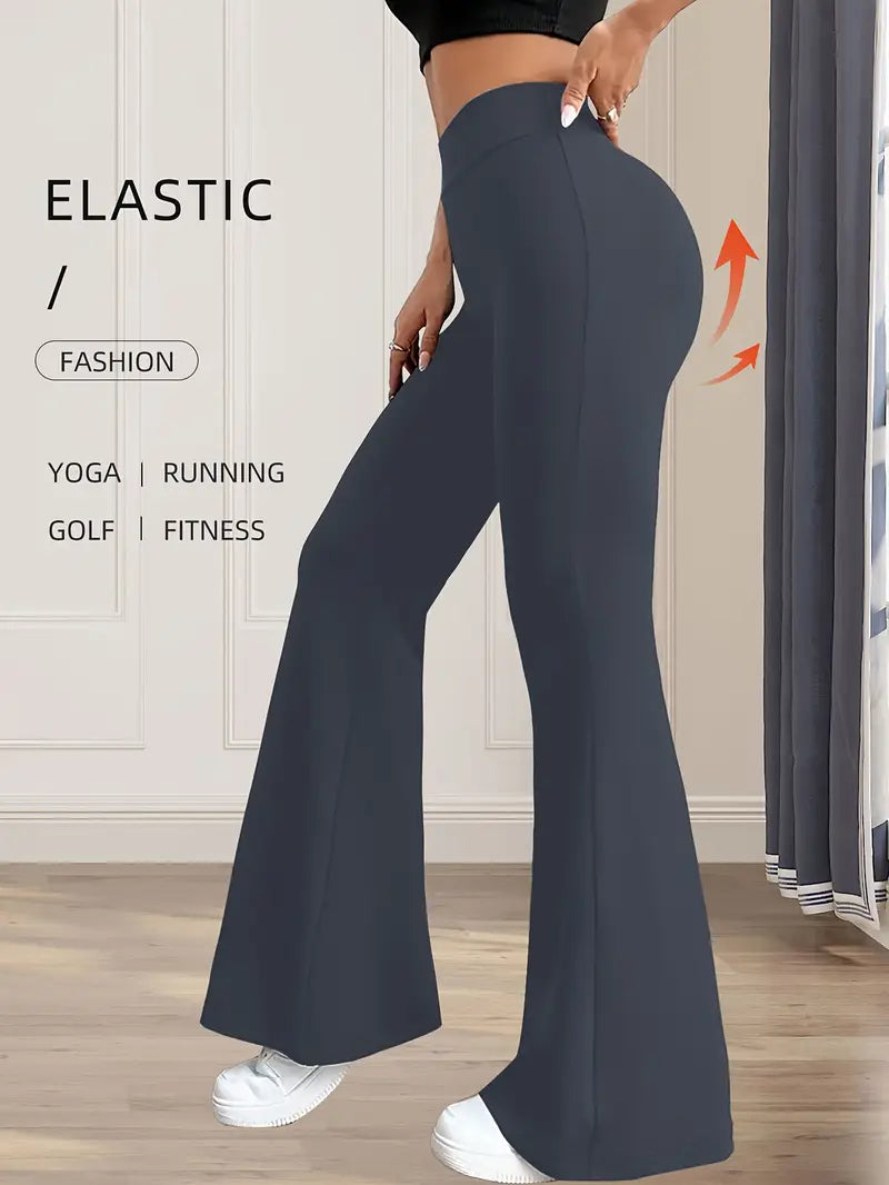 Luxe High-Waist Flare Leggings