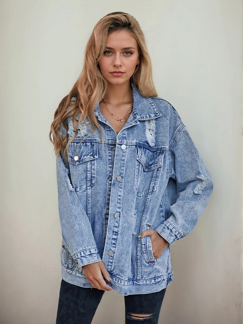 Distressed Denim Jacket™