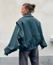 Luxe Leren Varsity Jacket™