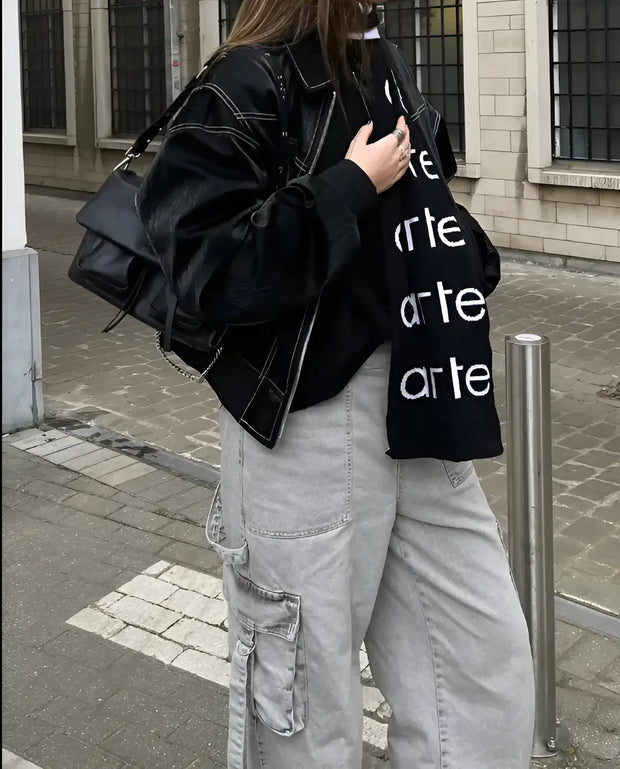 Luxe Leren Varsity Jacket™