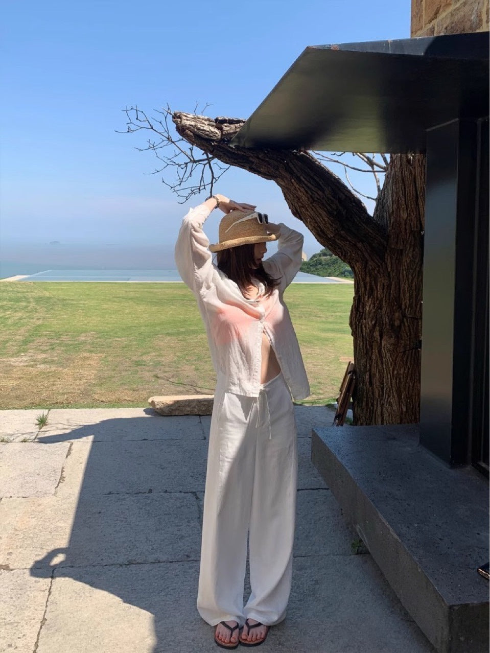 Elvaira™ Linnen Drape Broek