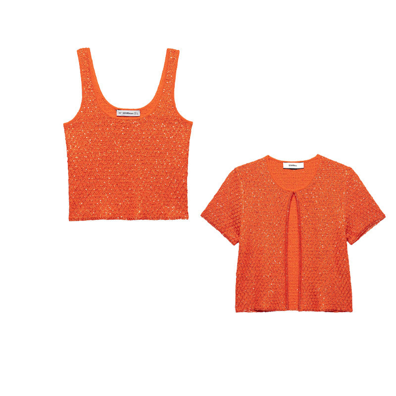 Luxe Paillettenvest + Gratis Top™