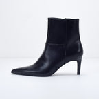 Shylo™ Zwarte Leren Stiletto Enkellaarsjes