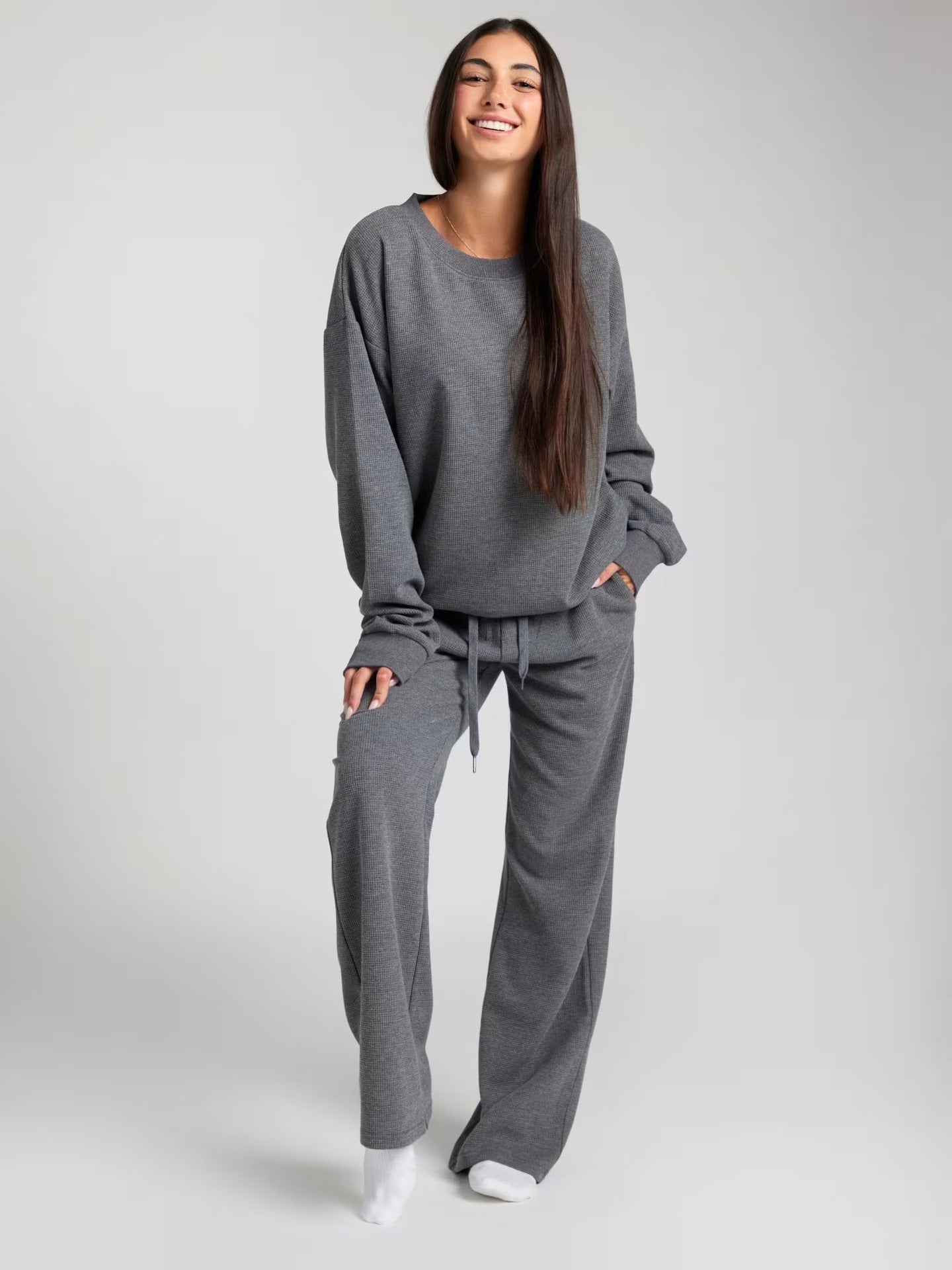 Wide Leg Two-Piece Set – 1+1 Actie