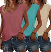 3-delig V-hals T-shirt Set
