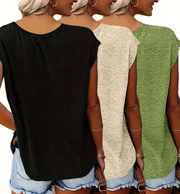 3-delig V-hals T-shirt Set