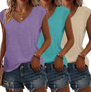 3-delig V-hals T-shirt Set
