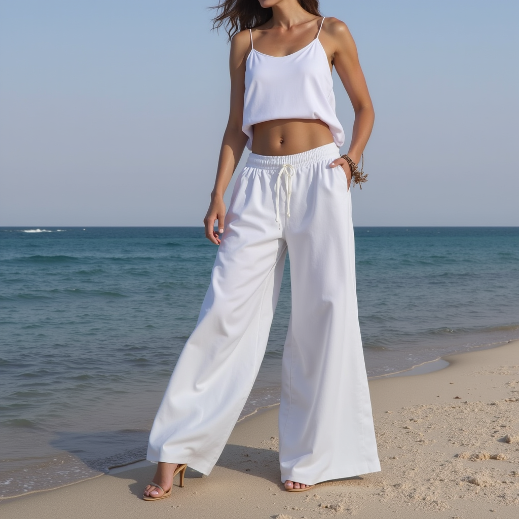 Elvaira™ Linnen Drape Broek