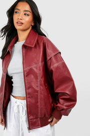 Luxe Leren Varsity Jacket™