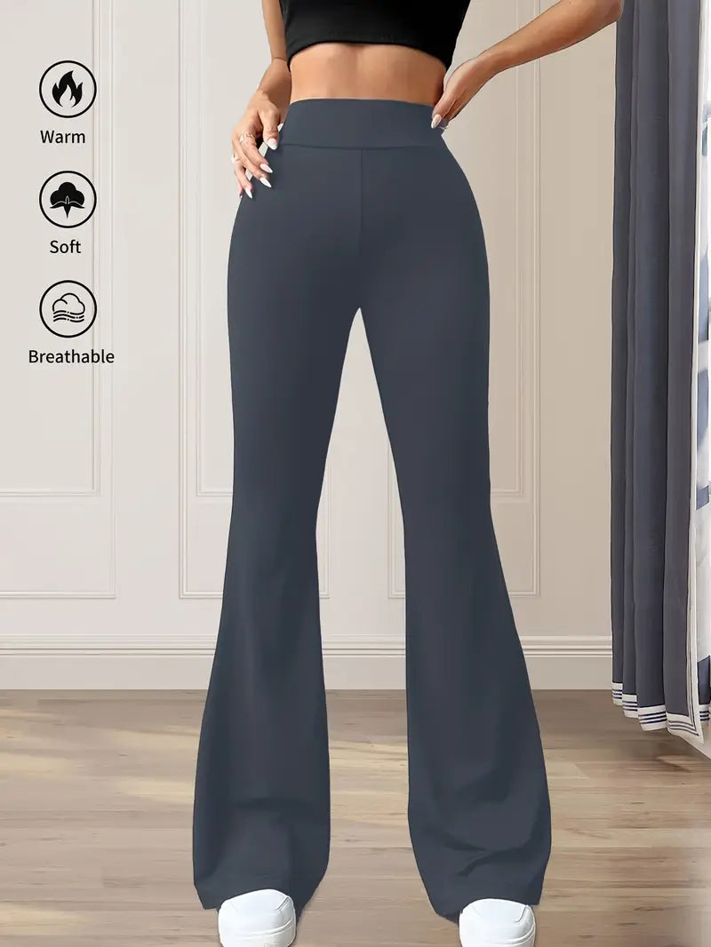Luxe High-Waist Flare Leggings