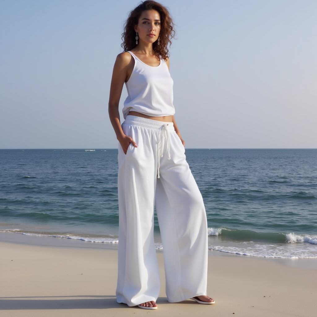 Elvaira™ Linnen Drape Broek